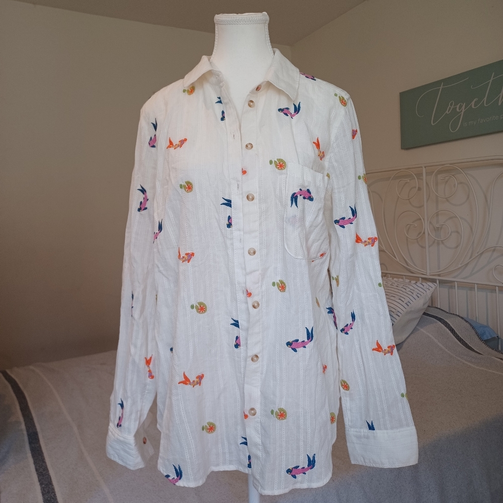 MAEVE ANTHROPOLOGY BUTTON DOWN
